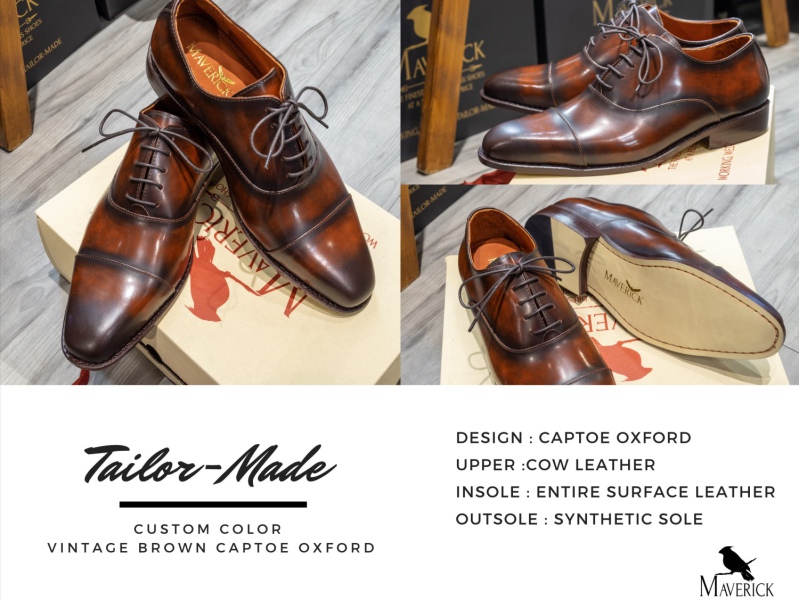 TAILOR-MADE-Brown-Vintage-Captoe-Oxford